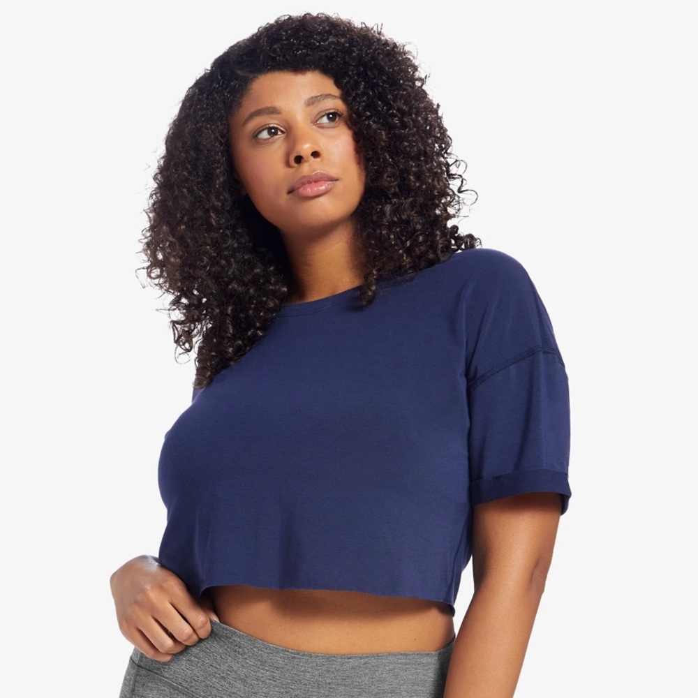 Stori - Black loose crop top - size 10/L